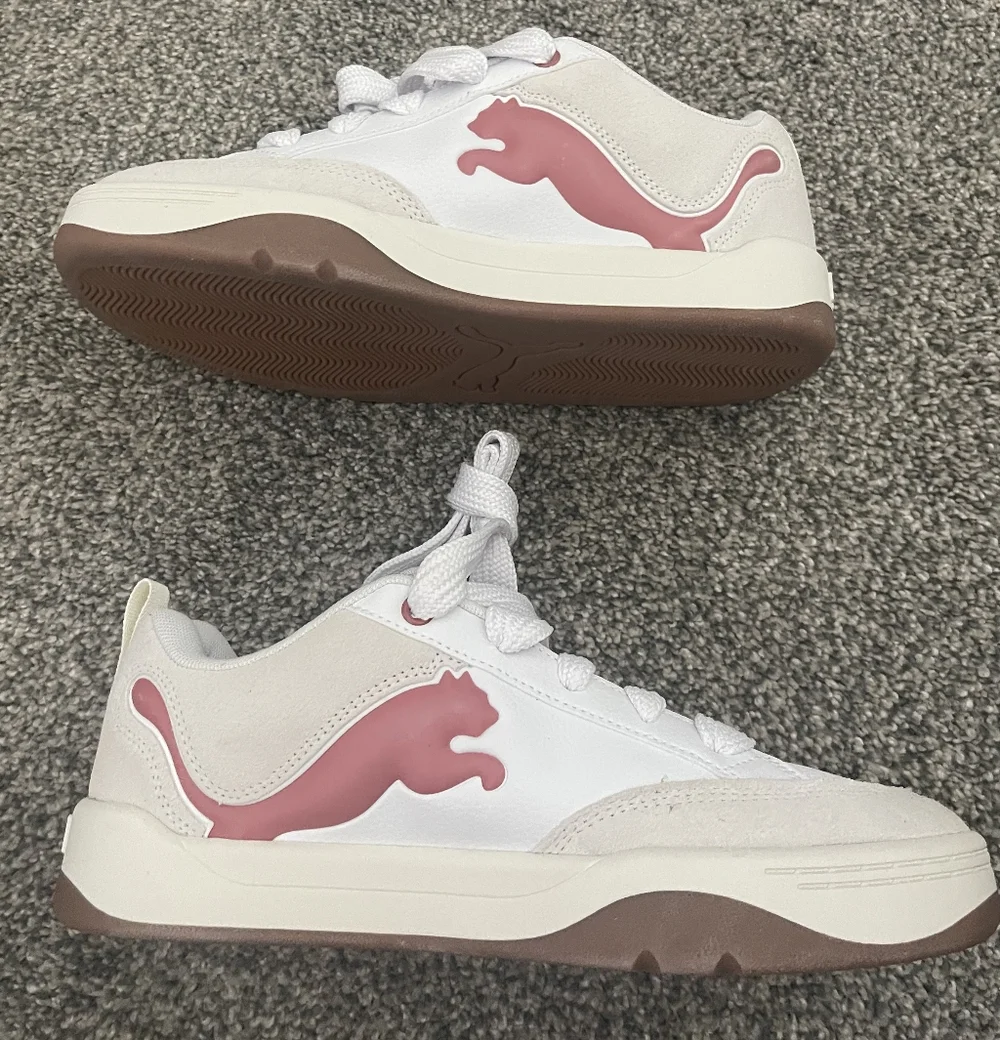 NWOT Puma Womens White Pink Park Lifestyle SD Fat‎ Lace Sneaker Shoes Size 8
